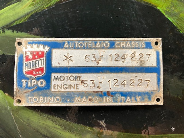 Moretti-Cadillac #special-013 — chassis plate