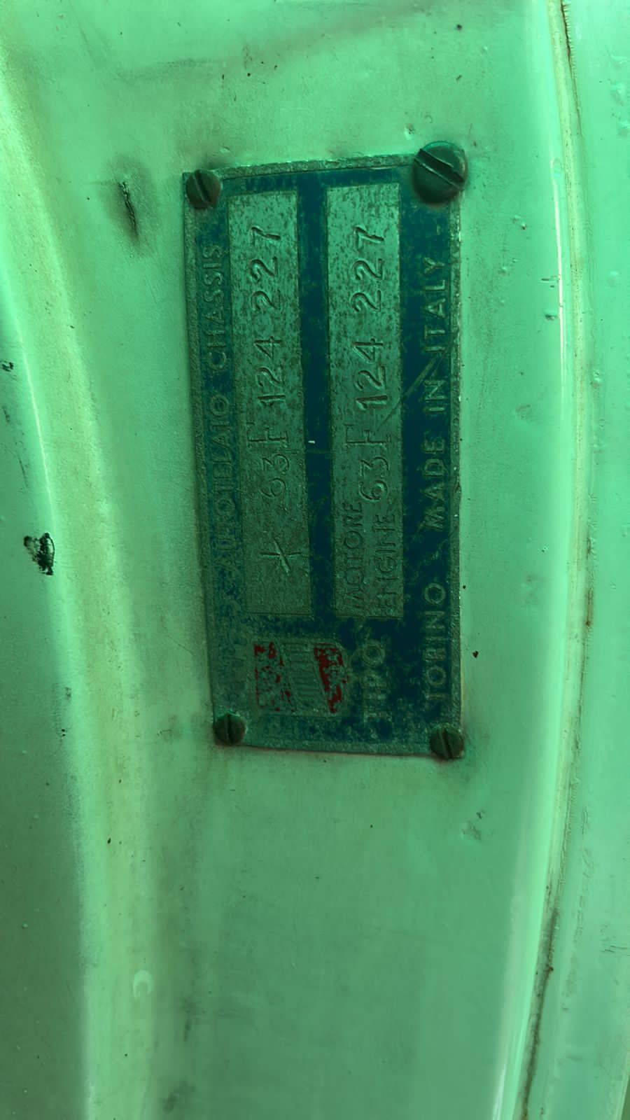 Moretti-Cadillac #special-013 — chassis plate in situ