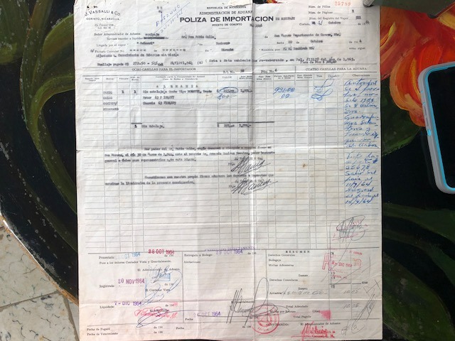 Poliza de Importacion — 1964